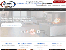 Tablet Screenshot of gladstonehvac.com